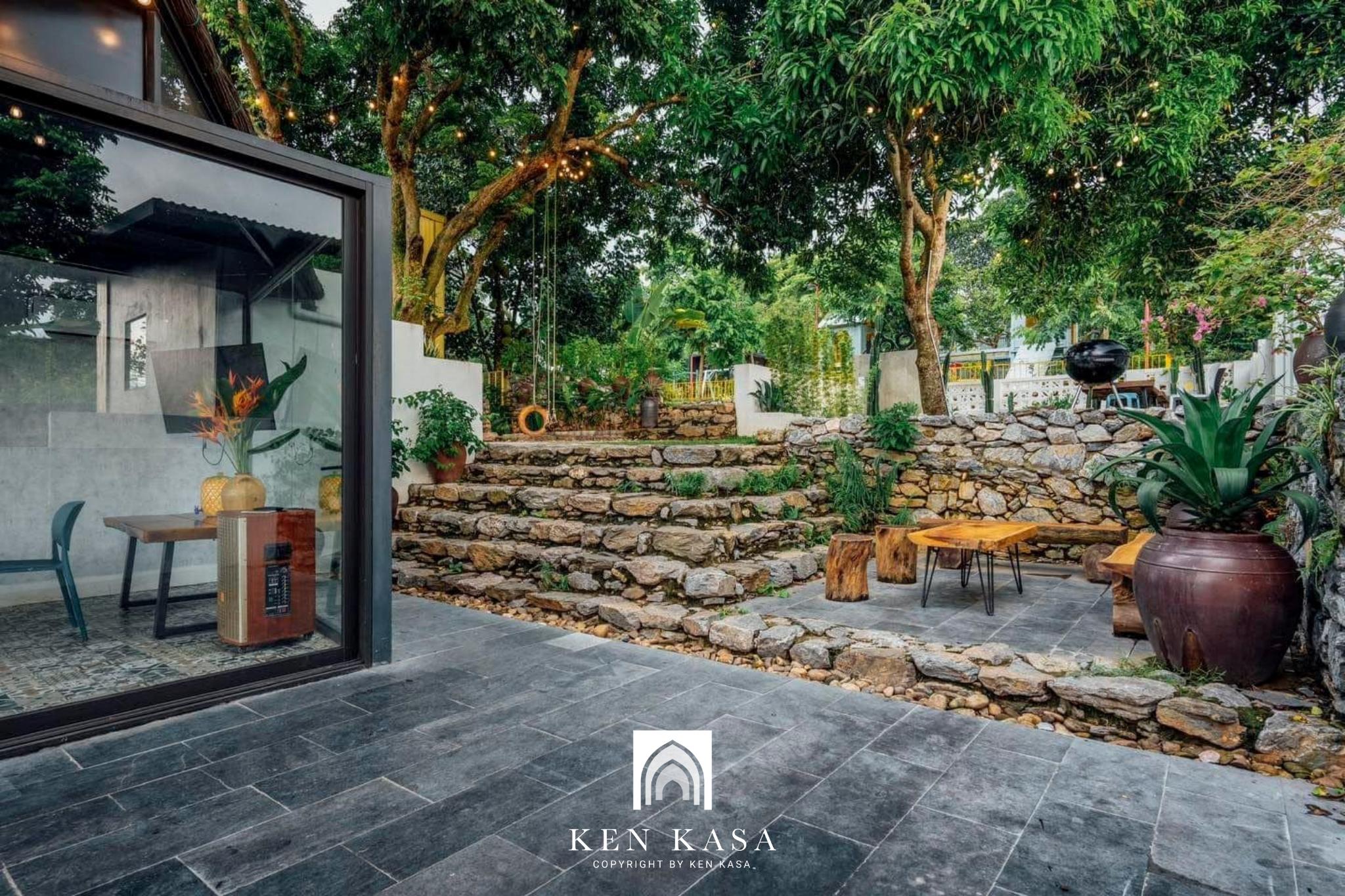 bố cục kh&ocirc;ng gian thiết kế nội thất homestay phong c&aacute;ch th&ocirc; mộc